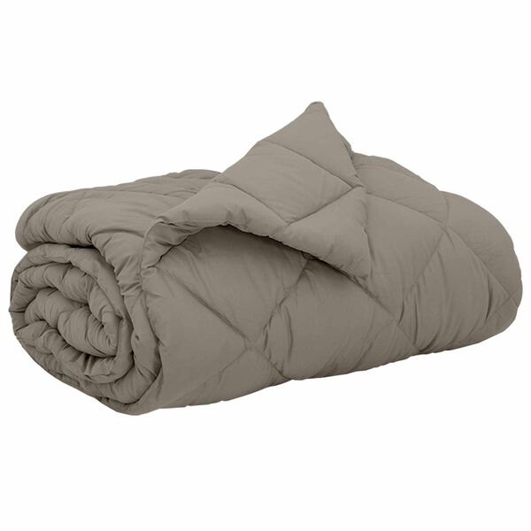 vidaXL Celoročn&iacute; přikr&yacute;vka Světle &scaron;ed&aacute; 220 x 240 cm Mikrovl&aacute;kno