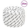 vidaXL Spl&eacute;tan&eacute; lodn&iacute; lano b&iacute;l&eacute; 12 mm x 25 m polyester
