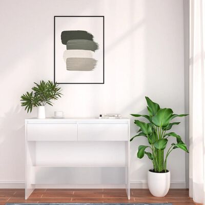 vidaXL Konzolový stolek bílý 100 x 35 x 76,5 cm dřevotříska
