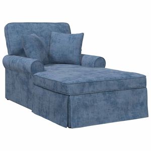 vidaXL Lounge chaise s vol&aacute;nem s pol&scaron;t&aacute;řem Modr&aacute; 157 x 91 x 91 cm ARES