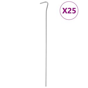 vidaXL Stanov&eacute; kol&iacute;ky 25 ks 30 cm &Oslash; 4 mm pozinkovan&aacute; ocel