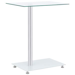vidaXL Odkl&aacute;dac&iacute; stolek ve tvaru U průhledn&yacute; 45x30x58 cm tvrzen&eacute; sklo