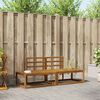 vidaXL Venkovn&iacute; pohovkov&aacute; souprava 2 pcs Př&iacute;rodn&iacute; 182,5 x 63 x 73 cm