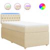 vidaXL Box spring postel s matrac&iacute; kr&eacute;mov&aacute; 90x200 cm textil