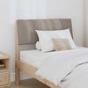 vidaXL Čalouněn&eacute; čelo postele Taupe 75 cm Masivn&iacute; borov&eacute; dřevo