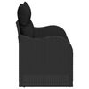 vidaXL Zahradní sofa Černá 121 x 62 x 69 cm polyratan
