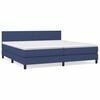 vidaXL Box spring postel s matrac&iacute; modr&aacute; 200x200 cm textil
