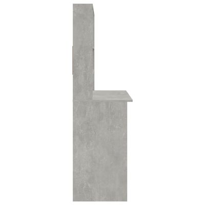 vidaXL Psací stůl s policemi betonově šedý 102 x 45 x 148 cm kompozit