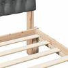 vidaXL R&aacute;m postele s čelo Tmavě &scaron;ed&aacute; 140 x 200 cm Masivn&iacute; borov&eacute; dřevo