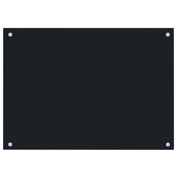 vidaXL Kuchyňský panel černý 70 x 50 cm tvrzené sklo