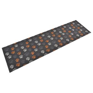 vidaXL Kuchyňsk&yacute; koberec omyvateln&yacute; Tlapky 45 x 150 cm samet