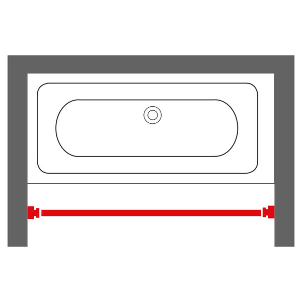 Sealskin Teleskopická tyč na sprchový závěs 255 cm bílá