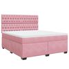 vidaXL Box spring postel s matrac&iacute; růžov&aacute; 180x200 cm samet