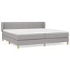 vidaXL Box spring postel s matrac&iacute; světle &scaron;ed&aacute; 200 x 200 cm textil