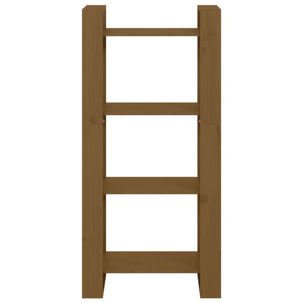 vidaXL Knihovna / dělicí stěna medově hnědá 60x35x125 cm masivní dřevo