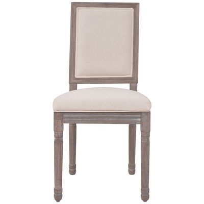 vidaXL Jídelní židle 6 krémově bílé textil