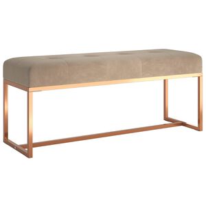 vidaXL Lavice b&eacute;žov&aacute; 110 x 36 x 45 cm samet