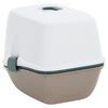 vidaXL Toaleta pro kočky s krytem bílá a hnědá 58,5 x 39,5 x 43 cm PP