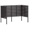 vidaXL Z&aacute;stěna na popelnice 167 x 85 x 113 cm Ocel Čern&aacute;