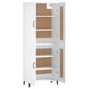vidaXL Skř&iacute;ň highboard b&iacute;l&aacute; 69,5 x 34 x 180 cm kompozitn&iacute; dřevo