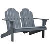 vidaXL Dvoum&iacute;stn&eacute; zahradn&iacute; křeslo Adirondack dřevěn&eacute; &scaron;ed&eacute;