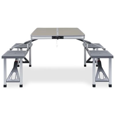 vidaXL Skládací kempingový stůl se 4 místy k sezení ocel hliník