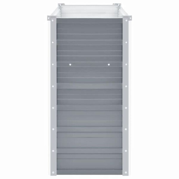 vidaXL Vyvýšený záhon pozinkovaná ocel 160 x 40 x 77 cm šedý