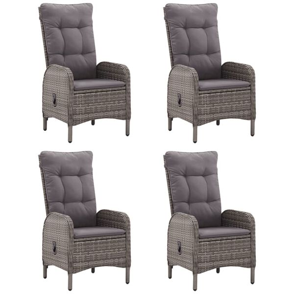 vidaXL 5dílný zahradní jídelní set šedý