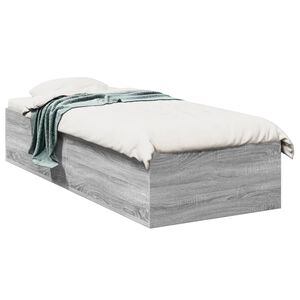 vidaXL R&aacute;m postele &scaron;ed&yacute; sonoma 75 x 190 cm kompozitn&iacute; dřevo