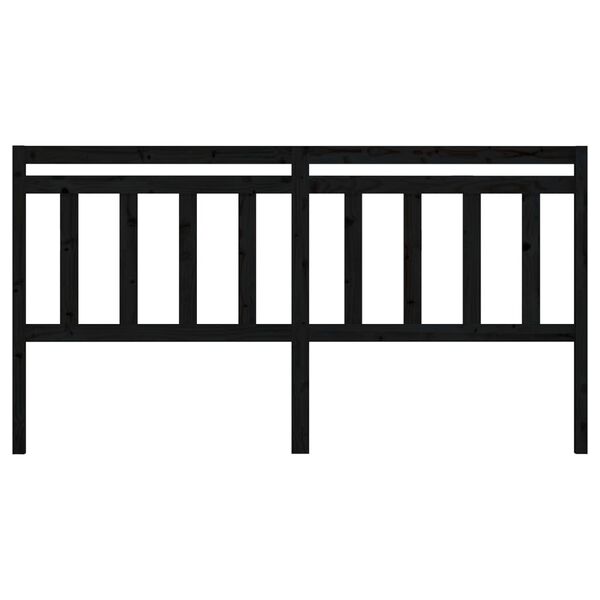 vidaXL Čelo postele čern&eacute; 206 x 4 x 100 cm masivn&iacute; borovice