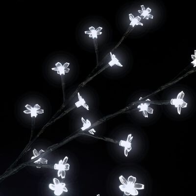 vidaXL Vánoční strom LED bílé světlo třešňový květ 180 cm