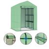 vidaXL Sklen&iacute;k s policemi ocel 143 x 143 x 195 cm