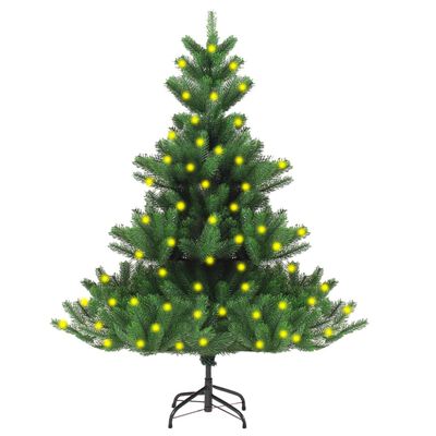 vidaXL Normandská jedle vánoční stromek s LED osvětlením zelený 180 cm