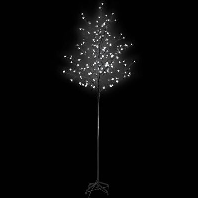 vidaXL Vánoční strom LED bílé světlo třešňový květ 180 cm