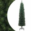 vidaXL &Uacute;zk&yacute; uměl&yacute; v&aacute;nočn&iacute; stromek se stojanem zelen&yacute; 240 cm PVC