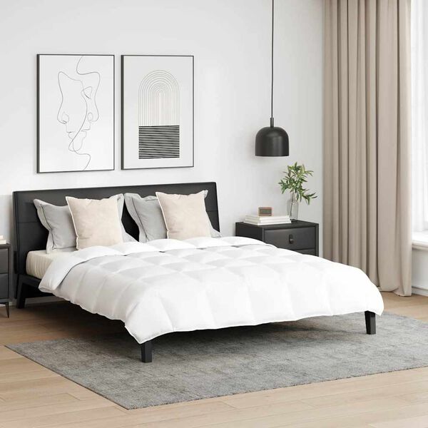 vidaXL Sada přikrývek s polštářem 3 pcs Bílá Peří