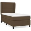 vidaXL Box spring postel s matrac&iacute; tmavě hněd&aacute; 90x190 cm textil