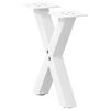 vidaXL Nohy konferenčn&iacute;ho stolku ve tvaru X, 2 ks, b&iacute;l&eacute;, 30 x (30-31) cm, ocel
