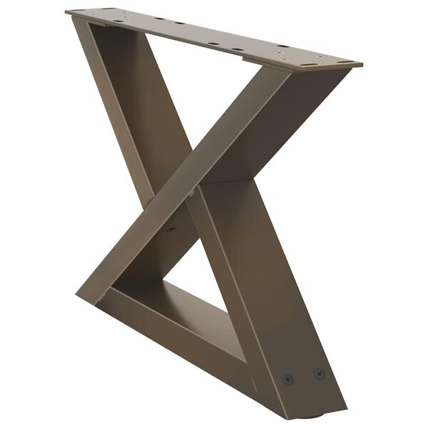 vidaXL Nohy konferenčn&iacute;ho stolku 2 ks př&iacute;rodn&iacute; ocel 60 x (30-31,3) cm ocel