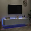 vidaXL N&aacute;stěnn&eacute; TV skř&iacute;ňky s LED osvětlen&iacute;m 2 ks b&iacute;l&eacute; 80 x 35 x 31 cm