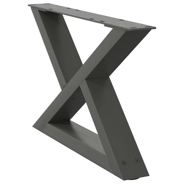 vidaXL Nohy konferenčn&iacute;ho stolku 2 ks antracitov&eacute; 60 x (30-31,3) cm ocelov&eacute;