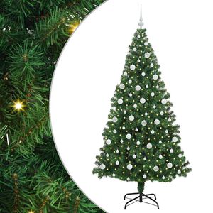 vidaXL Uměl&yacute; v&aacute;nočn&iacute; stromeček Zelen&aacute; 210 cm PVC, ocel a plast