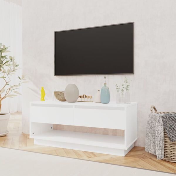 vidaXL TV skříňka bílá 102 x 41 x 44 cm kompozitní dřevo