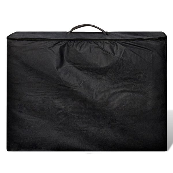 vidaXL Černý skládací masážní stůl se 4 zónami a dřevěným rámem