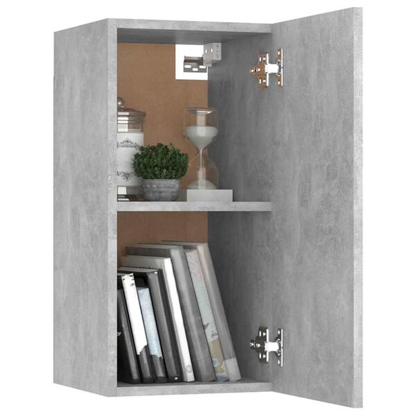 vidaXL | N&aacute;stěnn&yacute; TV kabinet | 2 pcs Betonov&aacute; &scaron;ed&aacute; 30.5 x 30 x 60 cm