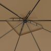 vidaXL Altán 3 x 3 x 2,7 m taupe 160 g/m²