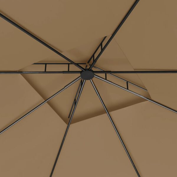 vidaXL Altán 3 x 3 x 2,7 m taupe 160 g/m²