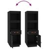 vidaXL Skříň highboard černá 34x40x108,5 cm masivní borové dřevo
