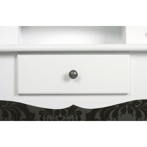 vidaXL Toaletní stolek se zrcadlem a stoličkou bílý