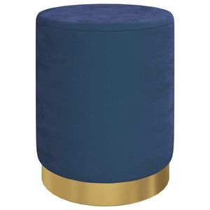 vidaXL Kulat&aacute; stolička s &uacute;ložn&yacute;m prostorem modr&aacute; samet 31 x 37 cm